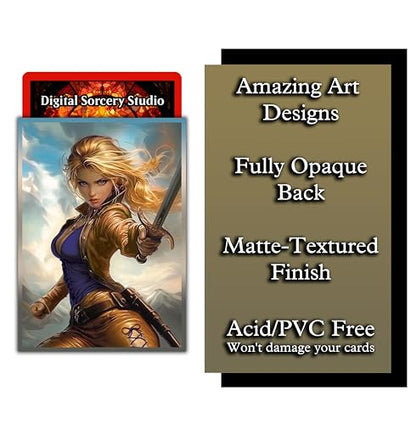 Anime Rune Knight Card Sleeves 102 Pack – Compatible with MTG & TCGs – Perfect for Celes Rune Knight & Final Fantasy Commander Decks – Premium Card Game Sleeves for Magic - color: Anime Rune Knight