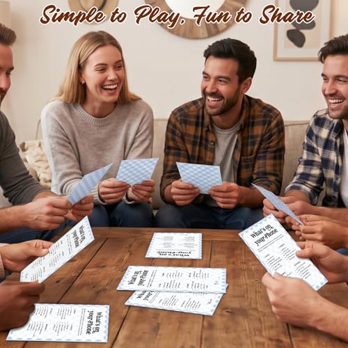 30 Pcs Party Icebreaker Games Set, "What's on Your Phone" Theme, Suitable for Wedding, Birthday Party, Group Gatherings,Deepen Friendships with Friends,Colleagues,Family or Guests,Break the Ice -A02 - color: PB A02