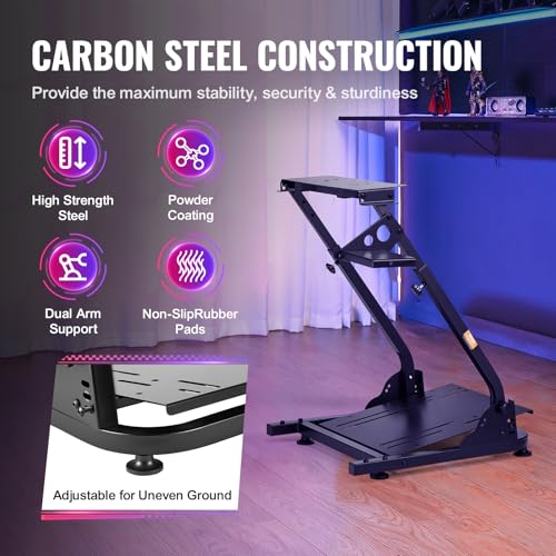 VEVOR G920 Racing Steering Wheel Stand Shifter Mount fit for Logitech G25 G27 G29 G920 G923 Thrustmaster T330TS Mainstream Brands Gaming Wheel Stand Wheel Pedals NOT Included Racing Wheel Stand - size: L-shaped lite