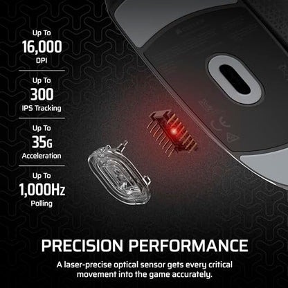 Corsair M55 Wired Lightweight FPS Gaming Mouse – 16,000 DPI – Six Programmable Buttons – Textured Side Grips – Black - color: Black, style: Wired