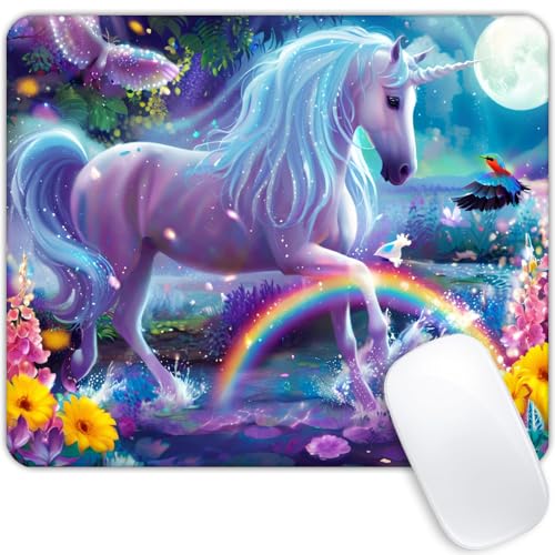 Square Mouse Pad Shining Unicorn,Gaming Mouse Pads for Desk,Soft Computer Waterproof Non-Slip Mouse Mat - color: Shining Unicorn