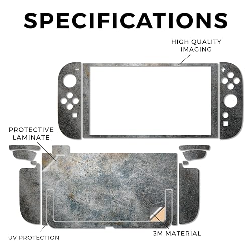 Glossy Glitter Gaming Skin Compatible with Nintendo Switch 2 Console Only - Shadow Concrete - Premium 3M Vinyl Protective Wrap Decal Cover - Easy to Apply | Crafted in The USA by MightySkins - color: Shadow Concrete, size: Switch 2 Console Skin Only, styl