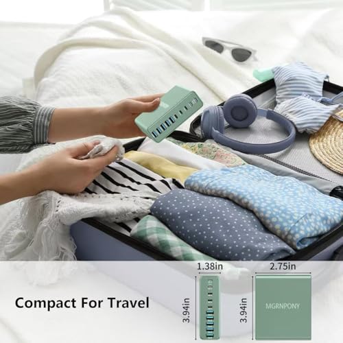 320W USB C Charger Block, 10-Port USB C Charging Station GaN III PD 65W PC Laptop Fast Charger Adapter for MacBook Pro/Air, DELL, iPad, iPhone, Samsung Galaxy (Green) - color: Green