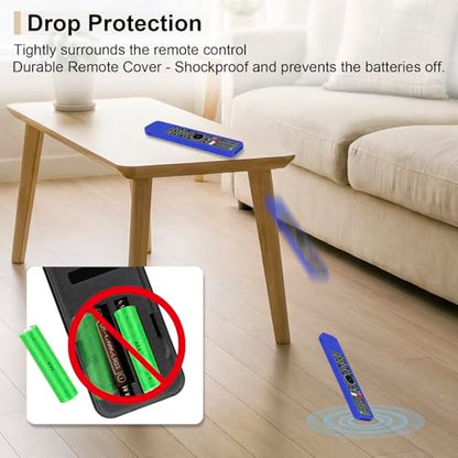 Protective Silicone Case for Sony RMF-TX600U RMF-TX500U Remote Control | Remote Cover for Sony MF-TX500E RMF-TX600E Smart TV Remote Sleeve Skin Waterproof, Anti-slip (Blue) - color: Blue