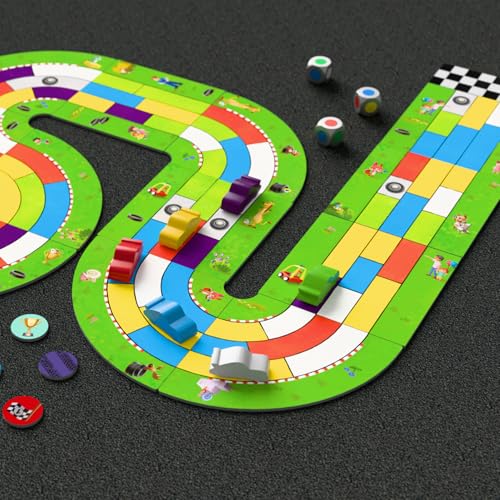 HABA Monza Car Racing Board Game for Kids, Color Matching Strategy Game, Ages 5+