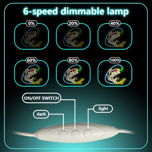 Fishing Neon Sign, Gone Fishing Led Neon Sign Light for Wall Decor Fish Hook Man Cave Light Up Sign Party Decorations for Gear Store Angler Teen Boy Dad Gift Dimmable USB Powered(13.8"*10.6") - style: Fishing