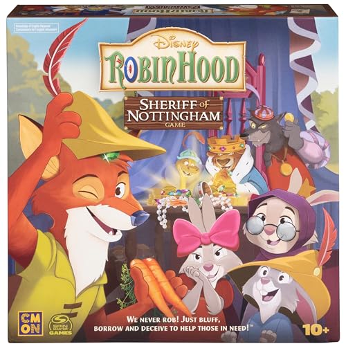 Spin Master Games, Disney Robin Hood Sheriff of Nottingham, Family Board Games, Disney Board Games for Family Night, 3-5 Players, for Ages 10 & Up