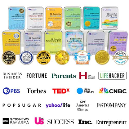 Mind Brain Emotion 52 Essential Coping Skills Cards - Self Care Exercises for Stress and Social Anxiety Relief - Resilience, Emotional Agility, Confidence Therapy Games for Teens, Adults - style: Coping Skills