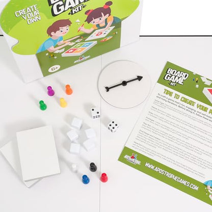 Create Your Own Board Game Kit, DIY Set with Blank Board & Game Pieces | Bring your game ideas to life with everything needed to create a custom board game from scratch - style: Blank Board Game Kit