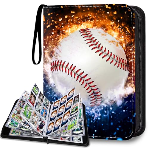 900 Pocket Baseball Card Binder with Sleeves and Protector Set for Sports Cards Collector Album - color: Baseball Card Binder 900, size: 900 Cards