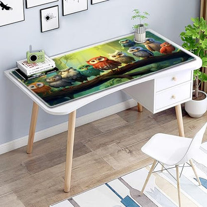 for MTG Playmat Non-Slip Rubber Play Mat with Storage Bag Combination, Ideal for Card Game Lovers TCG Play Mat, Owl - color: Owl