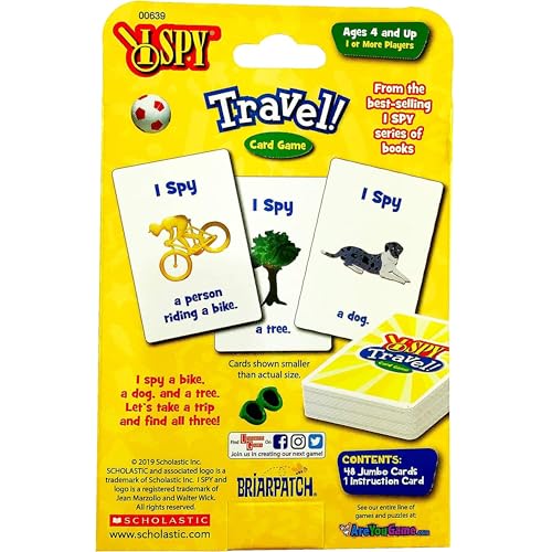 Briarpatch SPY Travel Card Game, based on the SPY books,For Preschool Kids, Ages 4+