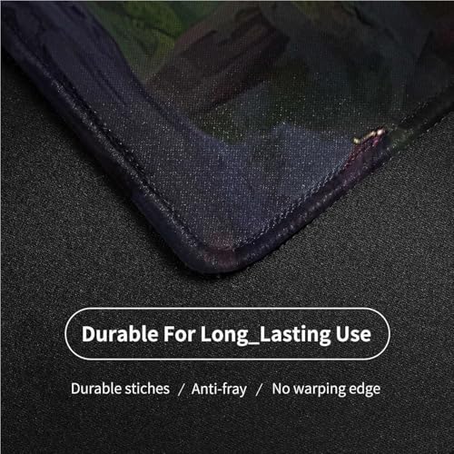 Fantasy Stitched Edges TCG Playmat, 24 x 14 inches MTG Mats for MTG Trading Card MTG Playmats Smooth Surface Battle Game Rubber Collection - color: Forest House