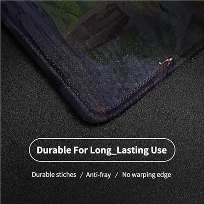 Fantasy Stitched Edges TCG Playmat, 24 x 14 inches MTG Mats for MTG Trading Card MTG Playmats Smooth Surface Battle Game Rubber Collection - color: Forest House