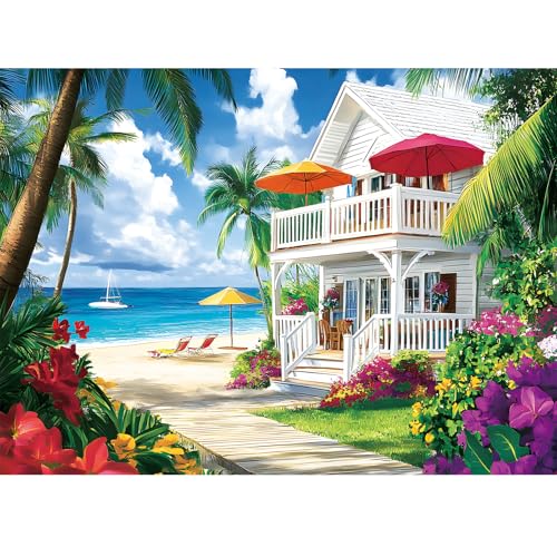 Puzzles for Adults 300 Pieces Sea View Room Puzzles 300 Pieces for Adults,Interlock Perfectly Letter on Back No Dust,Challenging Puzzle Home Decor Birthday Party Gift Toy for Men Women Olders Seniors - style: Sea View Room