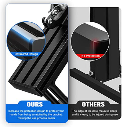 Upgraded Desk Mount for Flight Simulator Joystick, Hotas, Throttle Systems - Compatible with Thrustmaster, Logitech, TCA Officer Pack Airbus, and VKB Hotas etc - 2 Pack - Enhance Your Flight Sim Experience