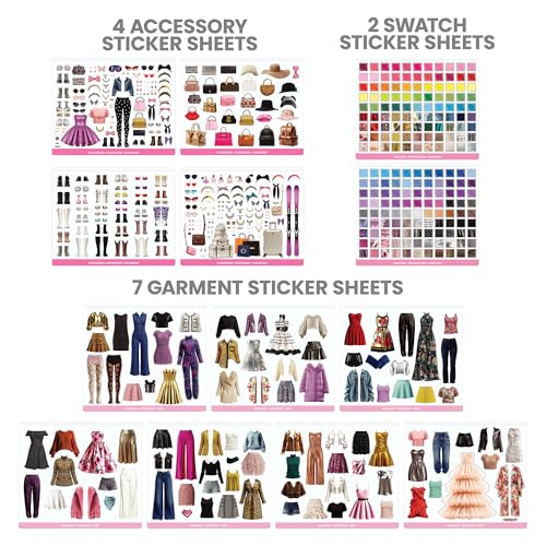 Fashion Angels Luxe Life High Fashion Design Set | Includes 500+ Stickers, Style Boards, Garments & More, Creative Fashion Design Kit for Kids Ages 6+ - style: Luxe Life
