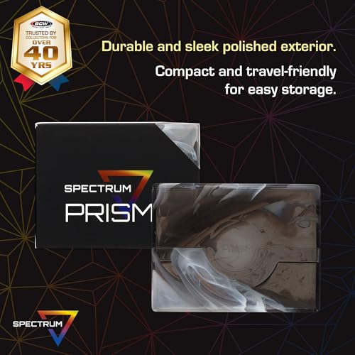 BCW Prism Deck Case - Marble Black | Holds 50 Double-Sleeved or 60 Single-Sleeved Cards | Secure Snap Closure | Compatible Collectible Card Bins | TCG Storage Box - color: Marble Black