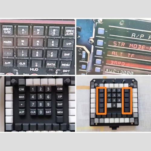 Helixsun Universal DCS Multifunction Display/Multifunction Panel Console With Tactile Joystick Switches, Compatible With JF-17/F18/F15-UFC/Apache-MPD