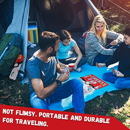 Biouai Playmat for Trading Card Game - 2 Player Trainer Mat for Game with Carry Case Tube(Red) - color: Red