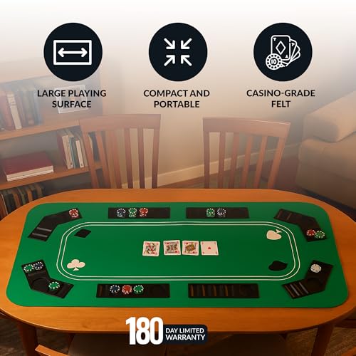 Hathaway No Limit 3-in-1 Portable Casino Tabletop, Black/Green
