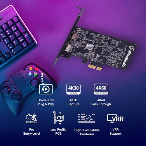 AVerMedia HDMI Capture Card for Streaming and Video Gaming, 4K60 Pass-Through with Ultra-Low Latency on PS5, PS4 Pro, Xbox Series X/S, Xbox One X, Switch Games - GC571 Live Streamer Ultra HD - size: 4K - GC571 Live Streamer ULTRA HD
