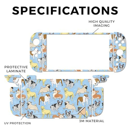 Glossy Glitter Gaming Skin Compatible with Nintendo Switch 2 Console Only - Puppy Party - Premium 3M Vinyl Protective Wrap Decal Cover - Easy to Apply | Crafted in The USA by MightySkins - color: Puppy Party, size: Switch 2 Console Skin Only, style: Gloss