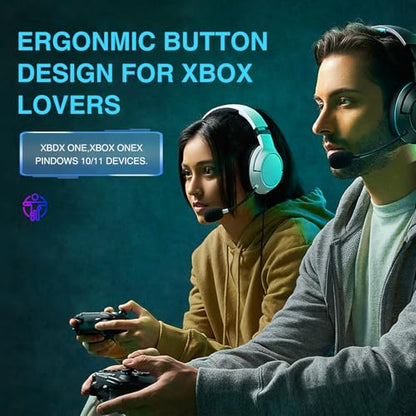 Wireless Controller with 7 Colors RGB Light Compatible With Xbox Series X|S/Xbox Controller/Steam PC Windows, Programmable/Turbo/Dual Vibration/800mAh Battery, with 3.5mm Audio Jack, 2.4GHZ Adapter