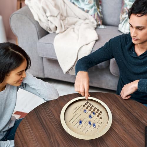 Farkle Dice Tray, Farkle Dice Game with Tray and 2 Sets of 6 Dice, 12" Wooden Dice Tray for The Classic Family Game