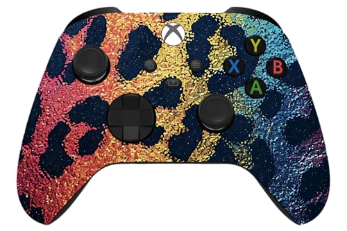 ProControllers LLC Wireless Custom Controller Compatible with PC, Windows 10+, Series X/S & One (Series X/S Rainbow Cheetah) - color: Series X/S Rainbow Cheetah