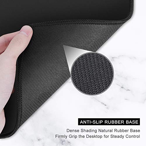 Auhoahsil Large Gaming Mouse Pad, Marble Theme XXL 35.4 x 15.7 in Desk Pad Stitched Non-Slip Rubber Long Computer Mousepad Thin Extended Full Size Desk Mat for Desktop, Laptop, Wireless Mice, White - color: 17 Modern Marble, size: 35.5L x 15.7W inches