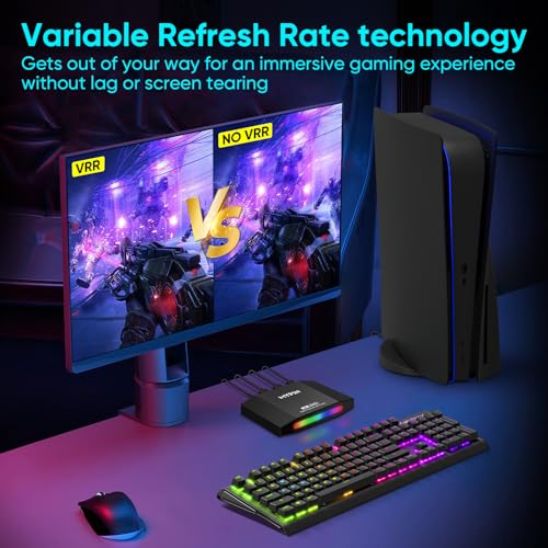 4K 60fps HDMI Video Game Capture and Passthrough | Support HDR & VRR,1080P 120fps Capture for games console Live Streaming and Video Recording in 4K