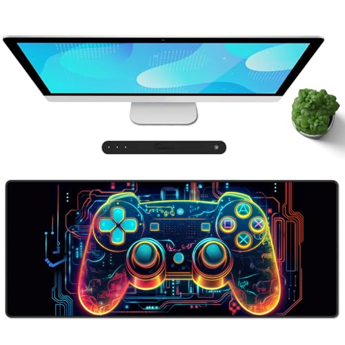 Galdas Gaming Mouse Pad XXL XL Large Long Extended Big Mousepad Non-Slip Rubber Keyboard Mouse Pad with Stitched Edges for Laptop Home Office (31.5x11.8x0.08 Inch) … (Handle) - color: Handle