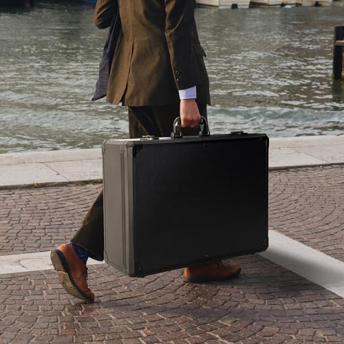 23 Inch Aluminum Carrying Case 23 X 16.5 X 8.6 Inch Ideal for Microphone & Camera Gear Transportation, DJ Mixer Case with Customizable Pre-Diced Foam, Black - size: Inner：22.5''X 16''X 8.3''