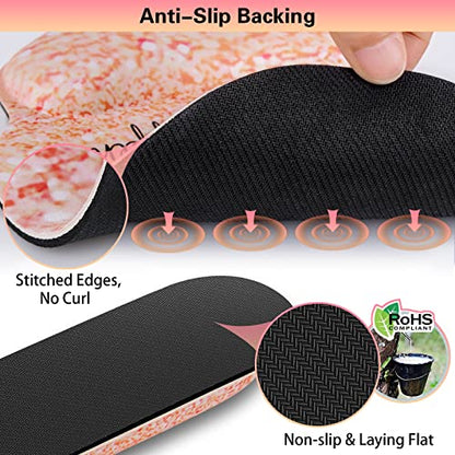 Mouse Pad with Wrist Rest, Canjoy 3-in-1 Keyboard Wrist Rest + Mousepad Set | Keyboard Wrist Rest + Ergonomic Mouse Pad + Coaster, Gel Wrist Rest for Computer Keyboard, Easy Typing & Pain Relief - color: Champagne-3pc