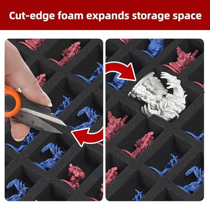 Miniature Storage Carrying Figure Bag -108 Slot Figurine Minature Carrying Case,Compatible with D&D and More(Bag Only) (Texture) - color: Texture