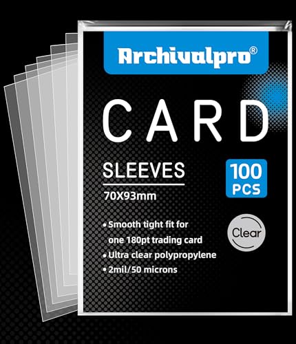 Ultra Clear Soft Penny Sleeves - 100pcs Standard Size Trading Card Protectors, Fits 180PT Cards, Acid-Free PVC-Free Card Sleeves for Collectors, Sports & Outdoors - size: 70×93mm (2.76"×3.66")