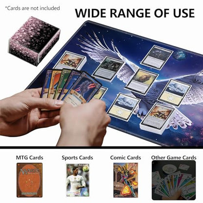 Strong Magnet Card Case Deck Box Mtg Card Box Playing Card Box Magic Deck Box Tcg Up to 200 Cards Creative Pattern Trading Card Storage Box for Collectible Card Games, Pink Cherry Blossom - color: Pink Cherry Blossom