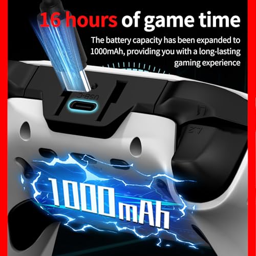 NBCP X-2 Wireless 5th Generation Elite Gamepad for PlayStation 4 Controller ,PS4 pro controller,with 1000mAh Battery/USB C Cable - Dual Motors,Macro programming buttons, 6-Axis Gyro, 3.5mm Audio Jack,TURBO mode, Multi Touch Pad & Drift repair function, Co