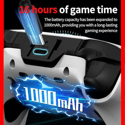 NBCP X-2 Wireless 5th Generation Elite Gamepad for PlayStation 4 Controller ,PS4 pro controller,with 1000mAh Battery/USB C Cable - Dual Motors,Macro programming buttons, 6-Axis Gyro, 3.5mm Audio Jack,TURBO mode, Multi Touch Pad & Drift repair function, Co