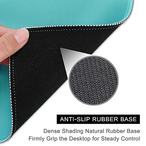 Hsurbtra Mouse Pad, Premium-Textured Square Mousepad 10.2 x 8.3 Inch, Stitched Edge Anti-Slip Waterproof Rubber Pretty Cute Computer Mat for Office Gaming Laptop Women Kids Malachite Green - color: Malachite Green, size: Square Mousepad (10.2" x 8.3")