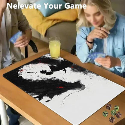 MTG Playmat 24x14 Inch | Optional Game Zone Layout | Non-Slip Rubber Base | Stitched Edges | Includes Free Storage Bag | for TCG, Board Games, and Desk Use(Inkbound,Without Zone) - color: Inkbound, style: Without zone