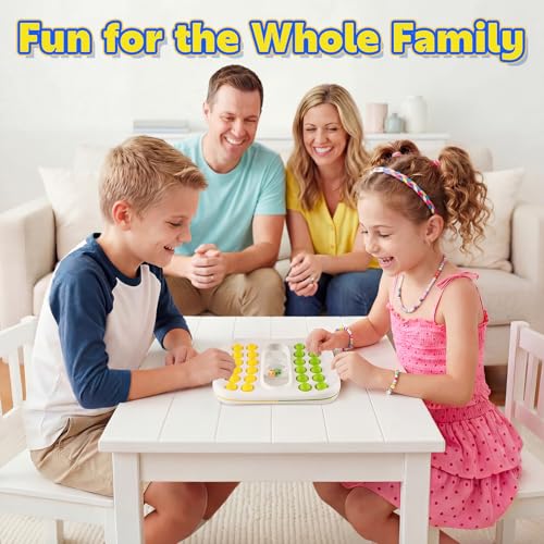 Kiditos Pop Math Game for Kids Ages 4–8, Fidget Math Board Game with Built-in Dice, Addition & Subtraction Learning Toy, Sensory STEM Toy for Classroom, Homeschool & Travel - color: Yellow & Green