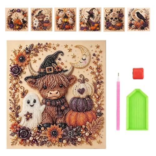 AIIONP Halloween Ghost Pearl Art DIY Kit, 2026 Upgraded Seasonal Bead Wall Display Craft Set, Portable Fall Home Decor Handcraft Kit for Starters (#B) - color: #B