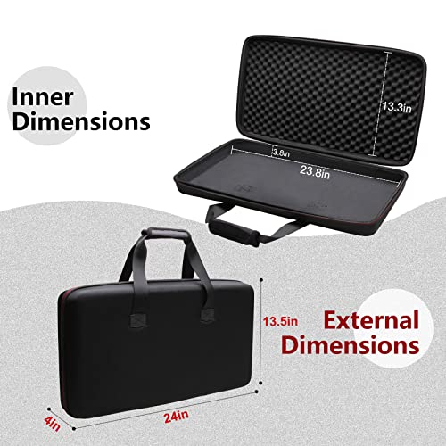 LTGEM DJ Controller Case for Hercules DJControl Inpulse 500 / Hercules DJControl Inpulse 300 MK2 - Hard Storage Travel Protective Carrying Bag - size: Hercules Inpulse 500