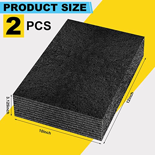 Hoolerry 2 Pcs Customizable Polyethylene Foam Packing Inserts for Cases Thick Polyethylene Cuttable Foam Sheet for Tool Box, Camera, Crafts, Storage and Crafts (12" X 10" X 3.125",Black) - size: 12" X 10" X 3.125"