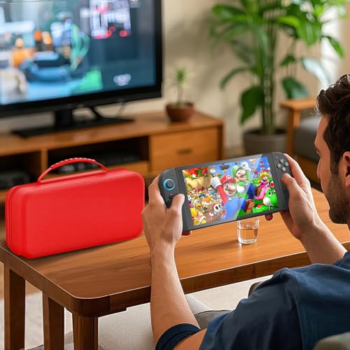 daydayup Switch Carrying Case Compatible with Nintendo Switch 2, with 24 Games Cartridges Protective Hard Shell Travel Carrying Pouch DS Case Red - color: Red, size: 2025-Inch