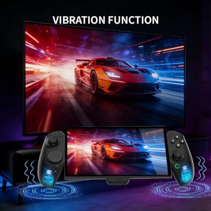 ASRVA Switch 2 Controller | Hall Effect Joystick, 9-Axis Gyro, Turbo, Dual Vibration, 4 Game Card Slots, 2 Replaceable D-pad Caps, Ergonomic Open-Top Replacement Wired Joypad for Nintendo Switch 2（Black） - color: Black