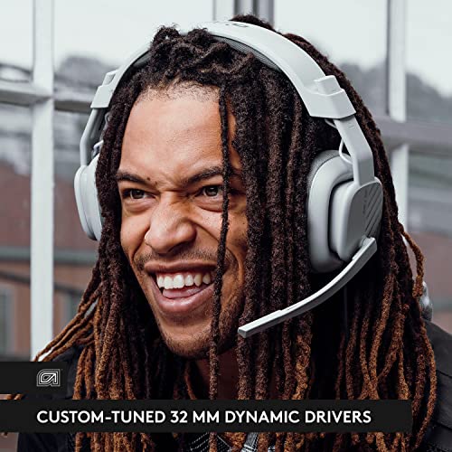 Logitech G Astro A10 Gen 2 Cross-Platform Wired Gaming Headset - Grey | 3.5mm Headphone Jack, 32mm Drivers, Flip-to-Mute Mic, Over-Ear Cup Design - color: Grey