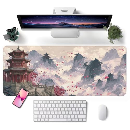 Mouse Pad, Desk Mat, 31.5x11.8in Large Mousepad, Fairyland | Desk Pad with Stitched Edge & Rubber Non-Slip Bottom, Gaming Mouse Pad, Extended Mousepad for Home, Office - color: Fairyland